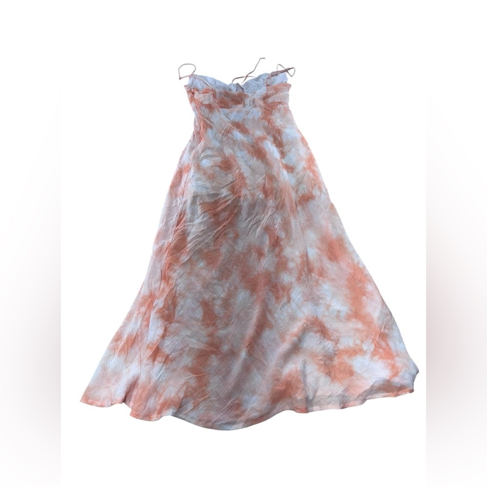 Petal & Pup . Orange Tie-Dye Midi Dress - Picture 6 of 11